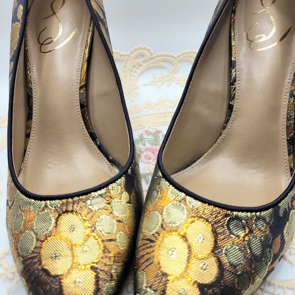 Sassy 9.5M Sam Edelman Hazel Bronze Metallic Stiletto HIgh Heels - Picture 6 of 6